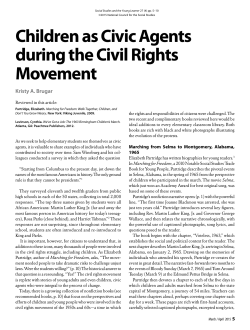 Children as Civic Agents during the Civil Rights Movement