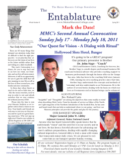 Entablature - Maine Masonic Charitable Foundation