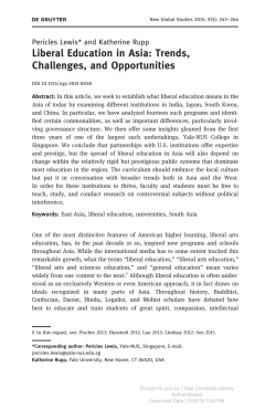 Liberal Education in Asia - Yale CampusPress