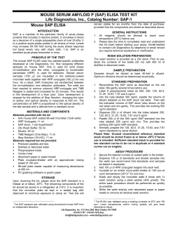 MOUSE SERUM AMYLOID P (SAP) ELISA TEST KIT Life