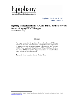 Fighting Neocolonialism: A Case Study of the Selected