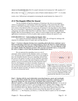 21-5 The Doppler Effect for Sound