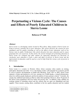 Perpetuating a Vicious Cycle: The Causes and Effects of