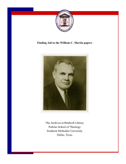 Finding Aid to the William C. Martin papers The Archives at