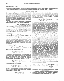 Comments on probability distributions for interatomic