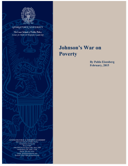 Johnson`s War on Poverty