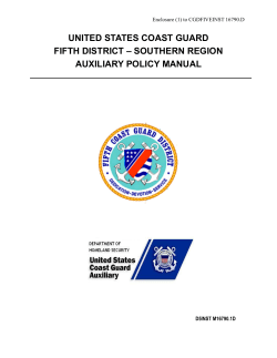 united states coast guard fifth district &ndash; southern region auxiliary