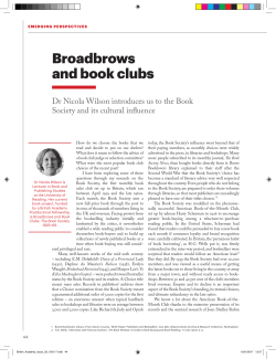 Broadbrows and book clubs