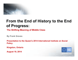 From the End of History to the End of Progress