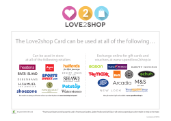 The Love2shop Card can be used at all of the following&hellip;