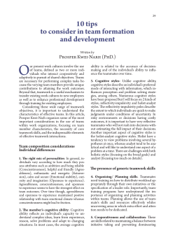 10 tips to consider in team formation and development