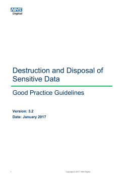 Data destruction standards  - Hscic