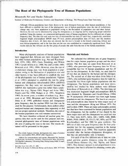 The Root of the Phylogenetic Tree of Human Populations