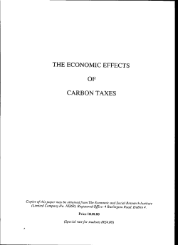 THE ECONOMIC EFFECTS OF CARBON TAXES