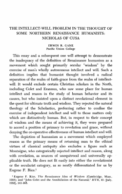 of some northern renaissance humanists
