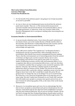 Short notes Salmon Farm Relocation Laurence Etheredge