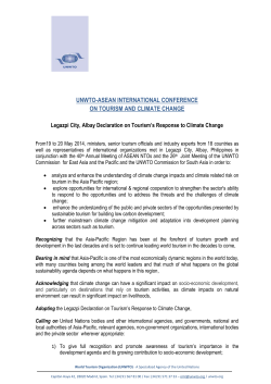 Joint UNWTO/ Government of France Conference on Small Islands