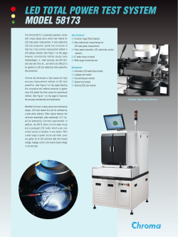 LED totaL powEr tEst systEm moDEL 58173