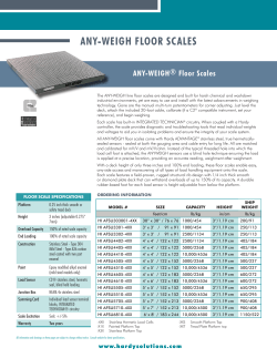 any-weigh floor scales - Hardy Process Solutions