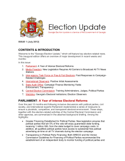 Georgia Election Update Issue 1