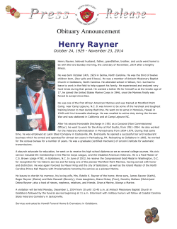 Henry Rayner - Montford Point Marine Association