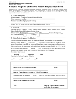 Historic District Application