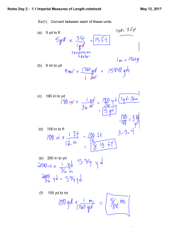Notes Day 2 - 1.1 Imperial Measures of Length