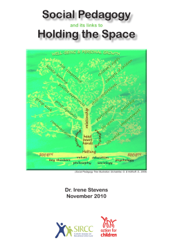 Social Pedagogy Holding the Space - Social Pedagogy Professional