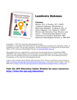Lambratu Rahman - Life Science Teaching Resource Community
