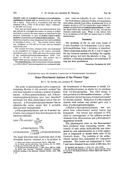Some Fluorinated Amines of the Pressor Type