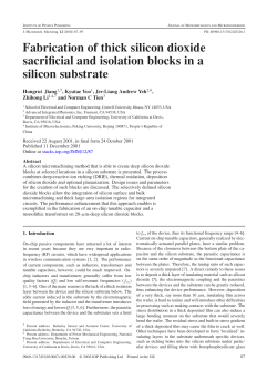 Fabrication of thick silicon dioxide sacrificial and isolation blocks in a