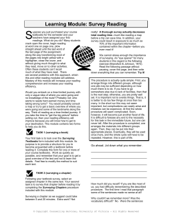 Learning Module: Survey Reading