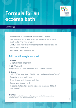 Formula for an eczema bath - The Royal Children`s Hospital