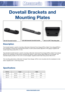 Dovetail Brackets and Mounting Plates