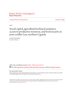 Social capital, agricultural technical assistance, access to productive