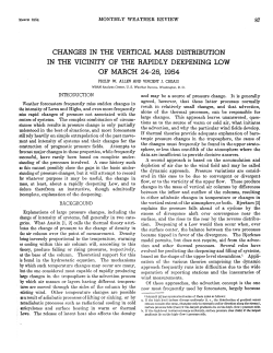 CHANGES IN THE VERTICAL MASS DISTRIBUTION IN THE