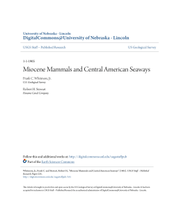 Miocene Mammals and Central American Seaways