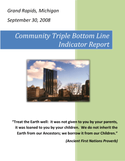 Community Triple Bottom Line Indicator Report