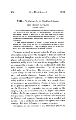 Eric Alfred Havelock XVII.--The Evidence for the Teaching of