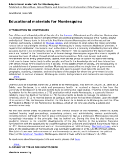 Educational materials for Montesquieu