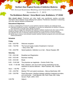 Northern New England Society of Addiction Medicine