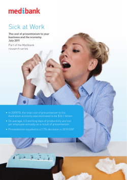 Sick at Work: The cost of presenteeism to your business