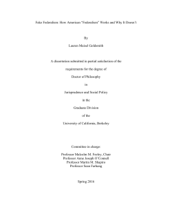 Fake Federalism: How American “Federalism”