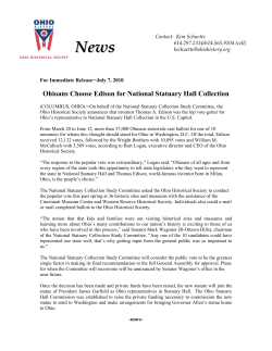 Ohioans Choose Edison for National Statuary Hall Collection
