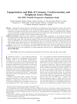Lipoprotein(a) and Risk of Coronary, Cerebrovascular, and