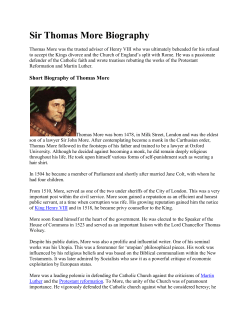 Sir Thomas More Biography