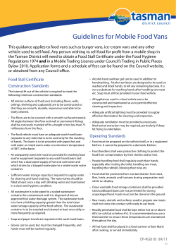 Guidelines for Mobile Food Vans