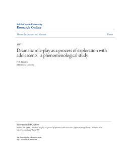 Dramatic role-play as a process of exploration