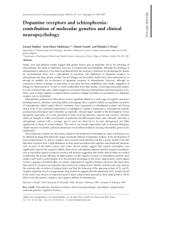 Dopamine receptors and schizophrenia: contribution of molecular