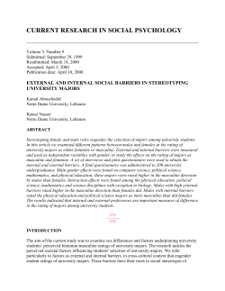 External and Internal Social Barriers in